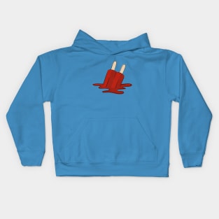 Melted Red Popsicle Kids Hoodie